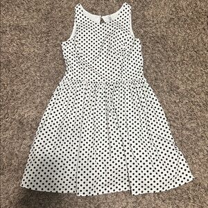 Chic Polka Dot Kids Dress - Black and White